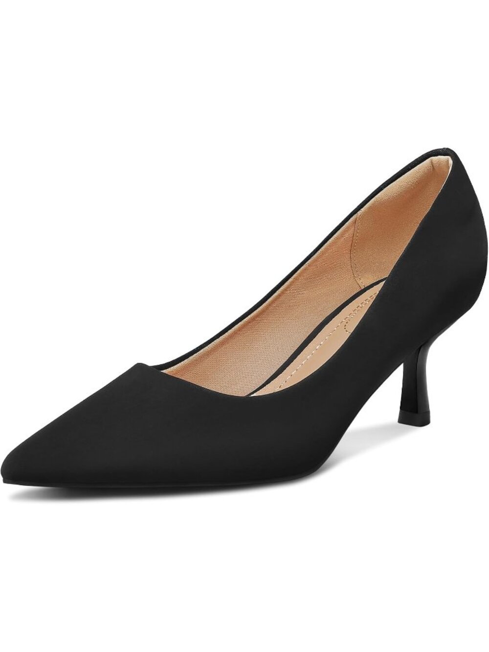 Women's Black Comfortable Perfect for Wedding pointed Toe Low Heel Pumps